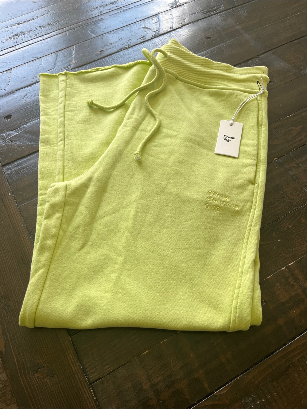 NWT Cream Yoga Neon Lime Track Pants - Women's Joggers